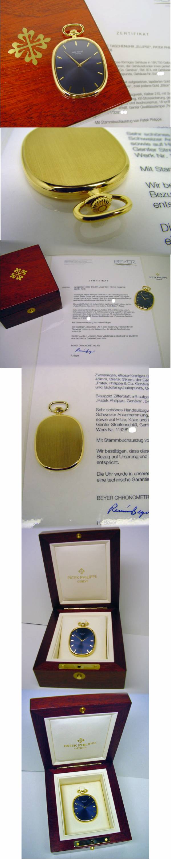 Patek Philippe Taschenuhr ELLIPSE Referenz 874 in 18k Gelbgold